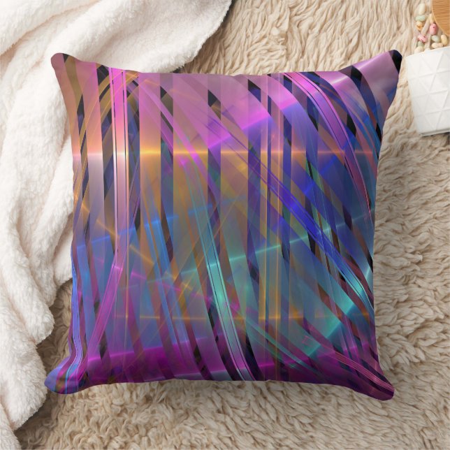 Abstracte geometrische gestreepte decoratie kussen (Deken)