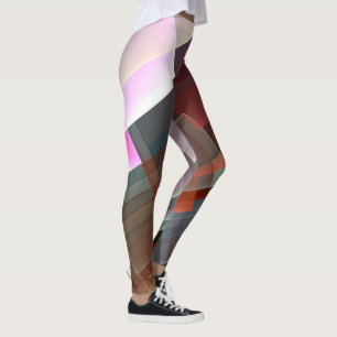 Abstracte geometrische getextureerde decoratie leggings