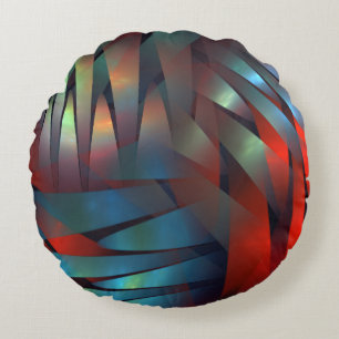 Abstracte geometrische getextureerde decoratie rond kussen