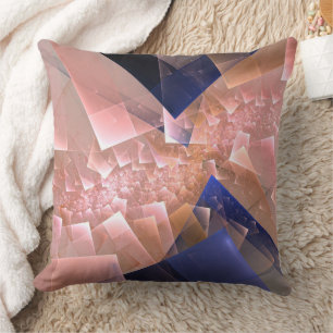 Abstracte geometrische getextureerde fractal decor kussen