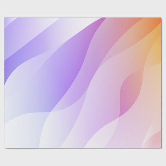 Abstracte geometrische golfvorm met verloop Zacht  Cadeaupapier (Vlak)