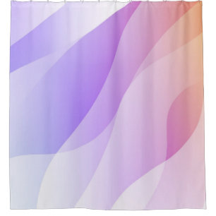 Abstracte geometrische golfvorm met verloop Zacht  Douchegordijn