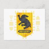 Abstracte geometrische HUFFLEPUFF™ Crest Uitnodiging Briefkaart (Voorkant)