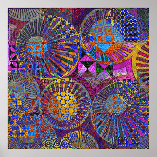 abstracte geometrische illustratie poster (Voorkant)