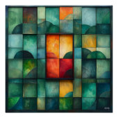 Abstracte geometrische kleurenblok kunst - Modern Perfect Poster (Voorkant)