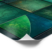 Abstracte geometrische kleurenblok kunst - Modern Perfect Poster (Hoek)