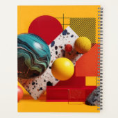 Abstracte geometrische kleurrijke compositie planner (Achterkant)