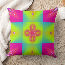 Abstracte geometrische kleurrijke prisma kruispatr kussen