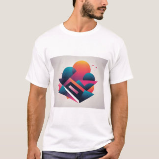 Abstracte geometrische kunst: een uitbarsting van  t-shirt