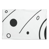 Abstracte geometrische kunst met zwart en wit kussensloop (Achterkant-Links)