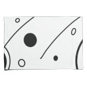 Abstracte geometrische kunst met zwart en wit kussensloop (Voorkant-Rechts)