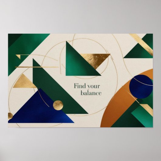 Abstracte geometrische kunst Modern poster minimal (Voorkant)