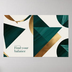 Abstracte geometrische kunst Modern poster minimal