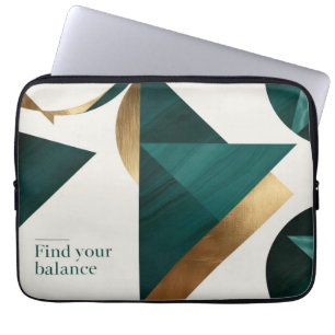 Abstracte geometrische kunst Moderne minimalist Laptop Sleeve