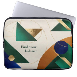 Abstracte geometrische kunst Moderne minimalist Laptop Sleeve