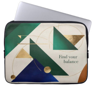 Abstracte geometrische kunst Moderne minimalist Laptop Sleeve