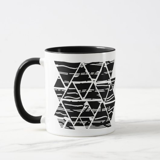 Abstracte geometrische kunst mok (Links)