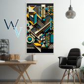 Abstracte geometrische kunst poster