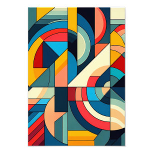 Abstracte geometrische kunst - samenstelling van h foto afdruk