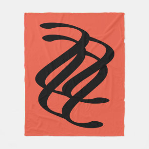 abstracte geometrische lijnkunst fleece deken