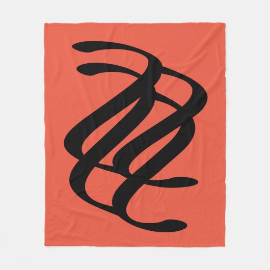 abstracte geometrische lijnkunst fleece deken (Voorkant)