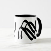 abstracte geometrische lijnkunst mok (Voorkant rechts)