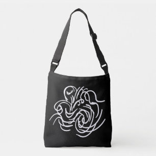 abstracte geometrische lijnkunstvormen crossbody tas