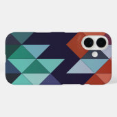 Abstracte Geometrische marine Blue Green Brown Ele Case-Mate iPhone Case (Achterkant (horizontaal))