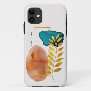 Abstracte geometrische mid-century modern minimali iPhone 11 hoesje