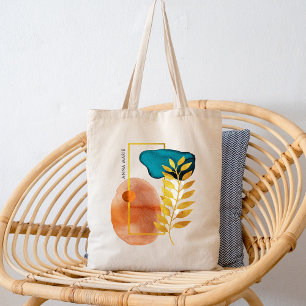 Abstracte geometrische mid-century modern minimali tote bag