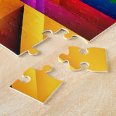 Abstracte geometrische moderne kleurrijke 3D Legpuzzel (Zijkant)