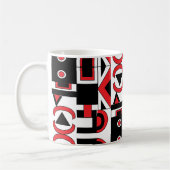 Abstracte geometrische moderne kool koffiemok (Links)