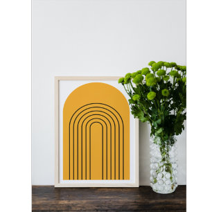 Abstracte geometrische Moderne Minimalistische Boh Poster