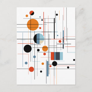 Abstracte geometrische moderne minimalistische lij feestdagenkaart