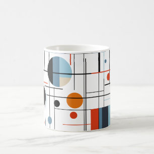 Abstracte geometrische moderne minimalistische lij koffiemok