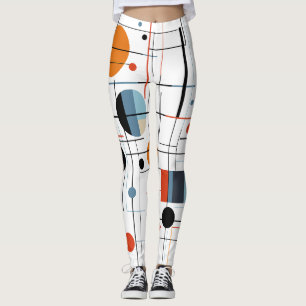 Abstracte Geometrische Moderne Minimalistische Lij Leggings