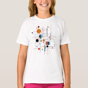 Abstracte Geometrische Moderne Minimalistische Lij T-shirt