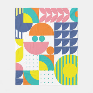 Abstracte geometrische, moderne vormen. fleece deken