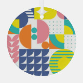 Abstracte geometrische, moderne  vormen. glas ornament (Achterkant)