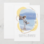 Abstracte geometrische moderner sparen de Datum Fo Save The Date (Voorkant / Achterkant)