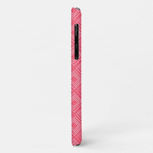 abstracte geometrische modieuze sixties roze Case-Mate iPhone case (Achterkant/links)