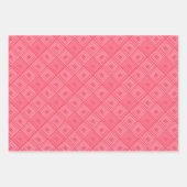 abstracte geometrische modieuze sixties roze inpakpapier vel (Voorkant 2)