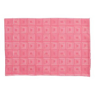 abstracte geometrische modieuze sixties roze kussensloop