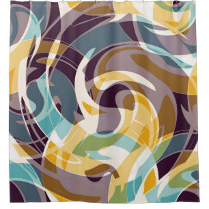 Abstracte geometrische objecten graffiti grunge ef douchegordijn