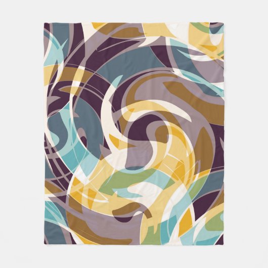 Abstracte geometrische objecten graffiti grunge ef fleece deken (Voorkant)