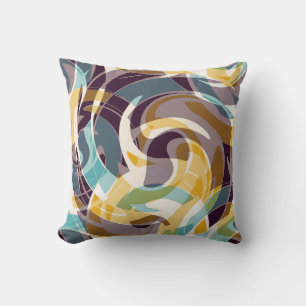 Abstracte geometrische objecten graffiti grunge ef kussen