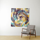 Abstracte geometrische objecten graffiti grunge ef wandkleed (In situ)