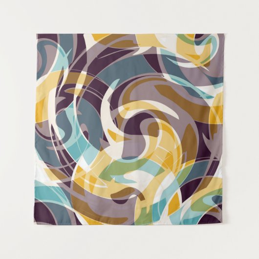 Abstracte geometrische objecten graffiti grunge ef wandkleed (Voorkant)