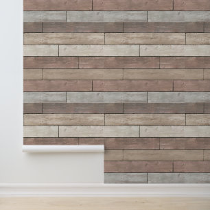 Abstracte geometrische oude harde houten strookpla behang