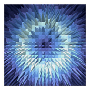 abstracte geometrische poligonale textuur. 3 quinq perfect poster